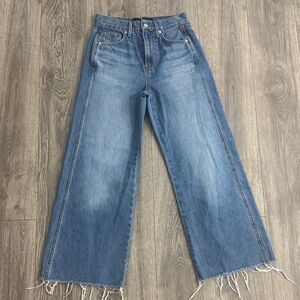 Veronica Beard Taylor Wide Leg Crop High Rise Jeans